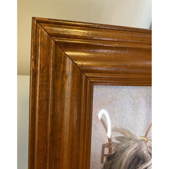 VTG Rosemary Sarah Welch Dufex Foil Print Equestrian Working Horses Wall Art 80s - Picture 5 of 9